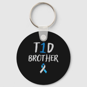 Type 1 Diabetes Brother Awareness for Diabetics Keychain