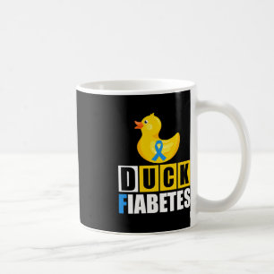 Type 1 Diabetes Duck Fiabetes T1D Awareness Coffee Mug