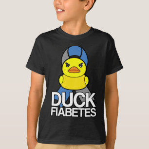Type 1 Diabetes Duck Fiabetes T1D Awareness  T-Shirt