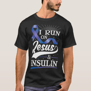 Type 1 Diabetes Funny Blue Ribbon Warrior T-Shirt