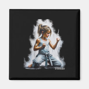 Type 1 Diabetes Karate Warrior Girl Wears Cgm And Magnet