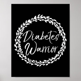 Type 1 Diabetes Quote Cute Flower Design Diabetes  Poster