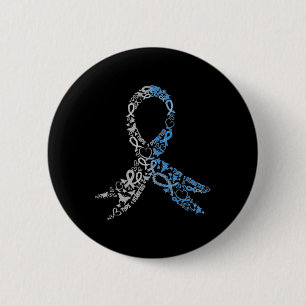 Type 1 Diabetes Ribbon Juvenile Diabetes Awareness 2 Inch Round Button