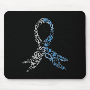 Type 1 Diabetes Ribbon Juvenile Diabetes Awareness Mouse Pad