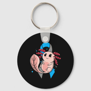 Type 1 Diabetes T1D Awareness Cute Axolotl Insulin Keychain