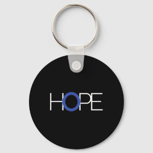 Type 1 Diabetes T1d Blue Circle Awareness Gift For Keychain