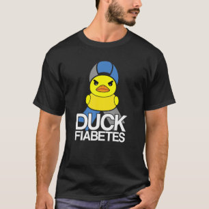 Type 1 Diabetes T1D Duck Fiabetes For Diabetes Awa T-Shirt