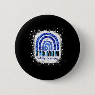 Type 1 Diabetes T1d Mom Diabetes Awareness Leopard 2 Inch Round Button