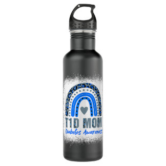 Type 1 Diabetes T1D Mom Diabetes Awareness Leopard 710 Ml Water Bottle