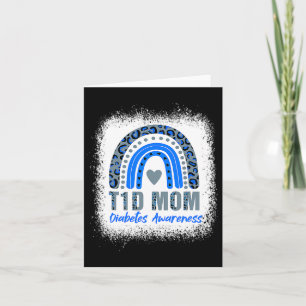 Type 1 Diabetes T1d Mom Diabetes Awareness Leopard Card