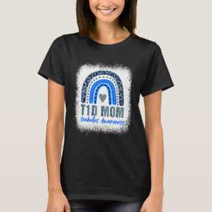 Type 1 Diabetes T1d Mom Diabetes Awareness Leopard T-Shirt