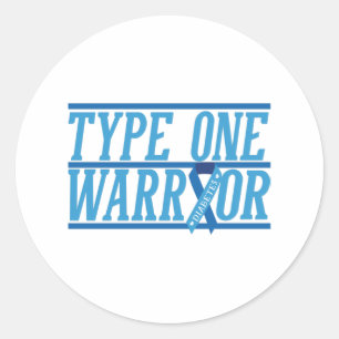 Type 1 Diabetes warrior Classic Round Sticker
