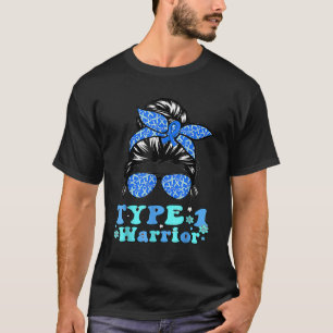 Type 1 Diabetes Warrior Groovy T1D Awareness Month T-Shirt