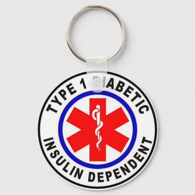 Type 1 Diabetic Keychain (Front)