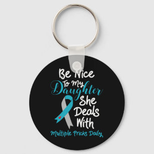 Type 1 Mom T1d Dad Diabetes Awareness Month Multip Keychain