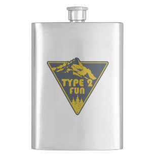 Type 2 Fun Mountains Hip Flask
