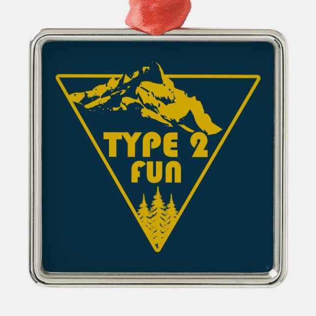 Type 2 Fun Mountains Metal Ornament (Front)