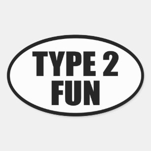 Type 2 Fun Oval Sticker