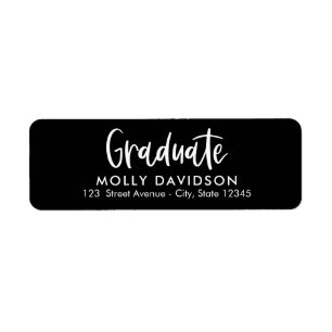 Type adorable ÉDITABLE COULEUR Adresse de graduati