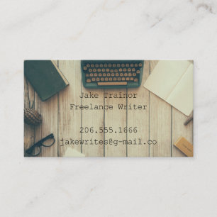 Type and Write Desk Business Card