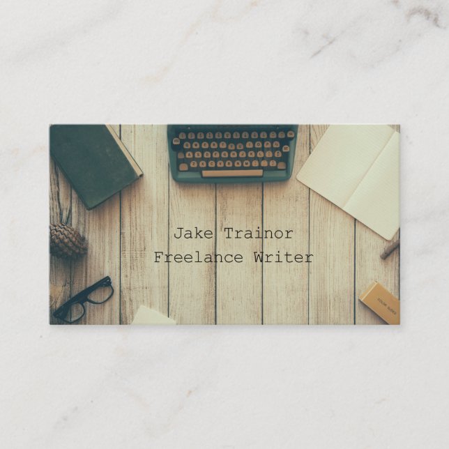 Type and Write Desk II Business Card (Front)