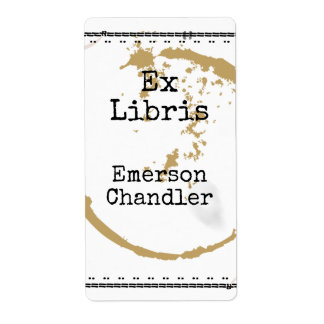 Type Art Coffestain Grunge Editable Bookplate