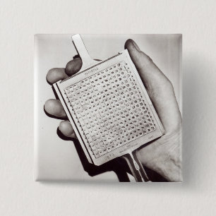 Type Blocks 2 Inch Square Button