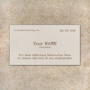 Type classique Carte de visite os