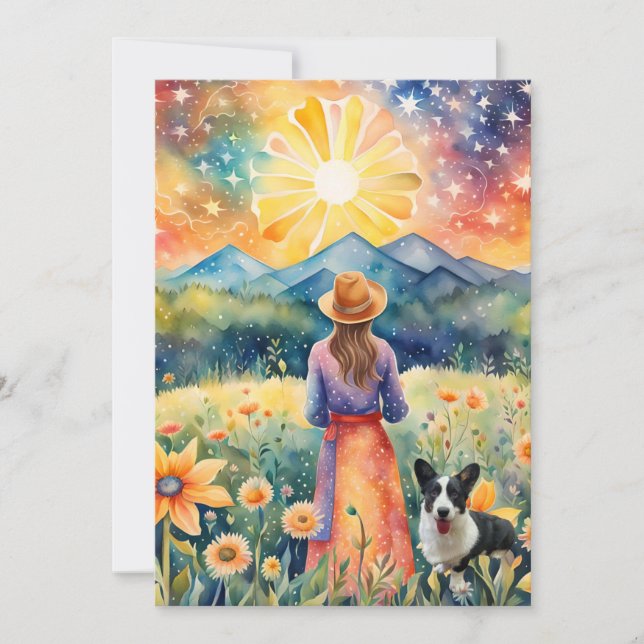 Type dans Sunshine Scenery Carte personnalisée (Devant)