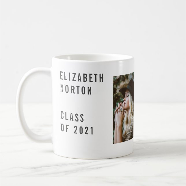 TYPE GRADUATE modern multi photo stylish Coffee Mug (Left)