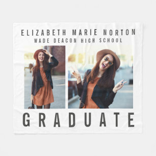 Type graduation multi photo modern fleece blanket