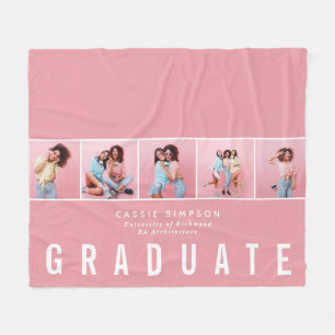 Type graduation multi photo modern fleece blanket