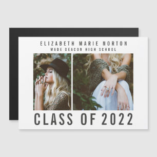 Type graduation multi photo modern magnetic invita invitation