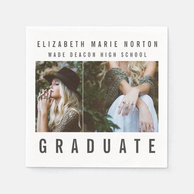 Type graduation napkins (Front)