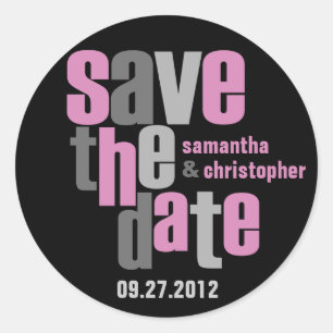 Type Moderne Enregistrer Le Sticker Date