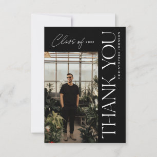 Type moderne Merci de graduation photo noir