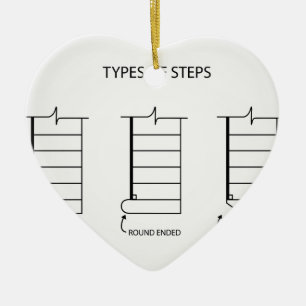 Type of steps for stair design ceramic ornament