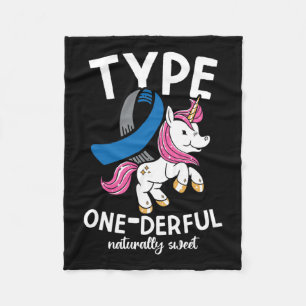 Type One Derful Naturally Sweet Diabetes Fleece Blanket