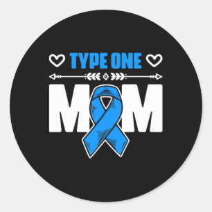 Type One Mom Diabetes Warrior Diabetic Diabetes Aw Classic Round Sticker