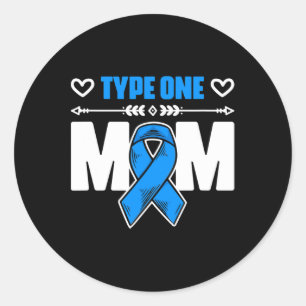 Type One Mom Diabetes Warrior Diabetic Diabetes Aw Classic Round Sticker