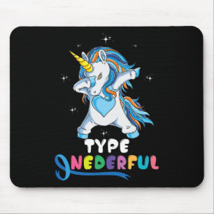 Type Onederful Unicorn Dub Type 1 Diabetes Awarene Mouse Pad