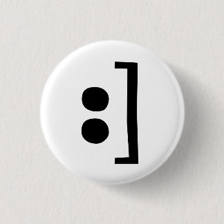 type smile 1 inch round button