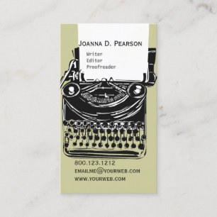 Type Typewriter Writer Editor Click  CUSTOMIZE Business Card
