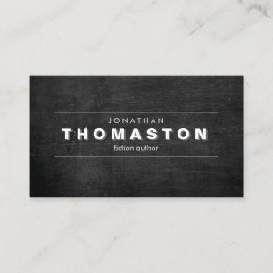 TYPE vintage OMBRE sur Carte de visite en bois noi
