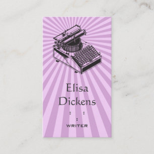 Type Writing Machine Burst Business Card