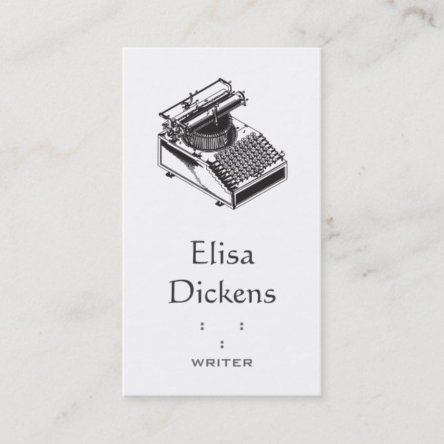 Type Writing Machine Business Card (Front)
