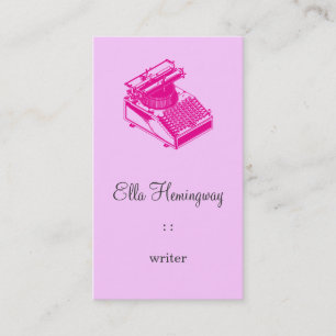 Type Writing Machine Business Card