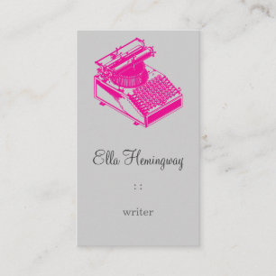 Type Writing Machine Business Card