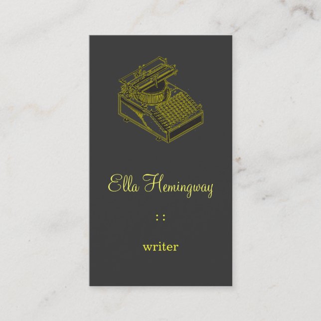 Type Writing Machine Business Card (Front)