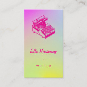 Type Writing Machine Business Card